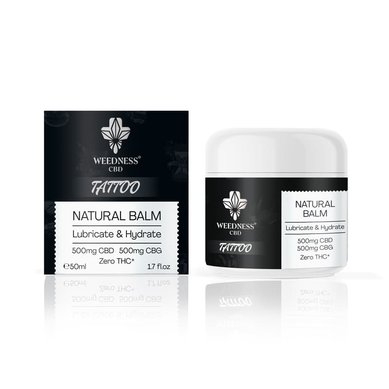 Balsam natural pentru tatuaje cu 500mg CBD și 500mg CBG