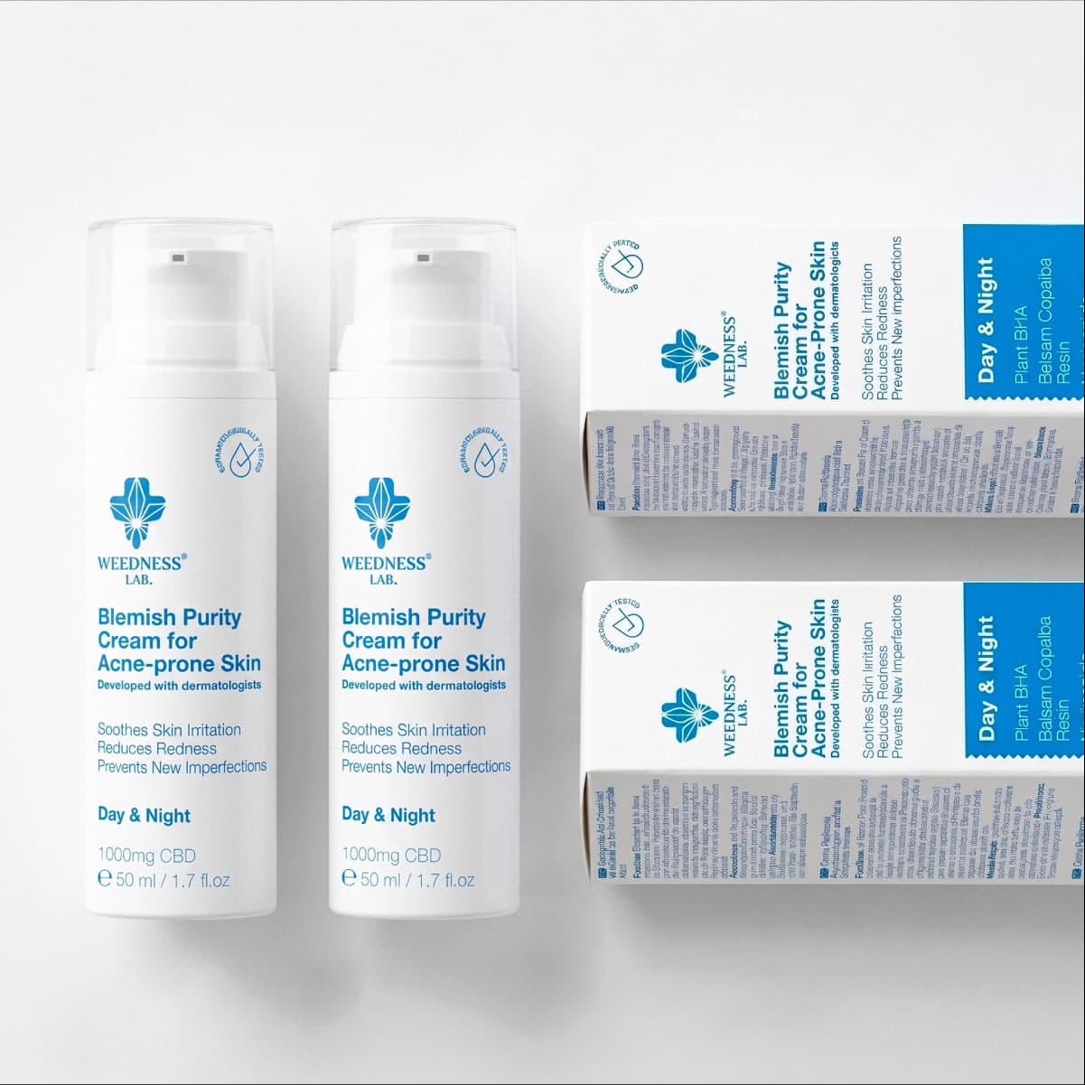 Cremă CBD purificatoare pentru tenul cu tendință acneică