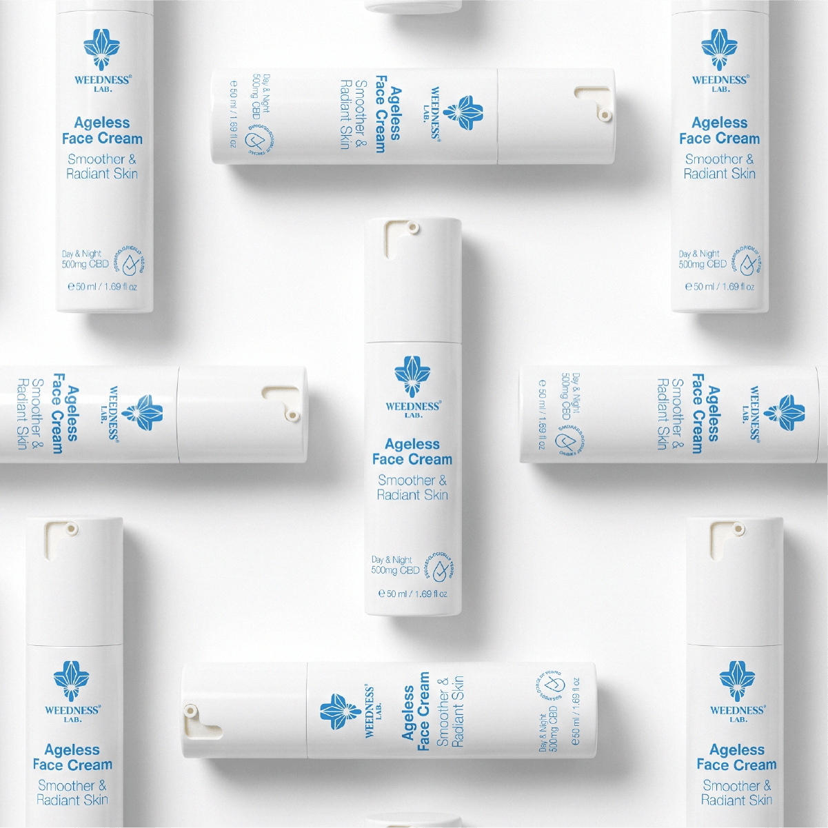 Cremă facială anti-îmbătrânire 24h | 500mg CBD