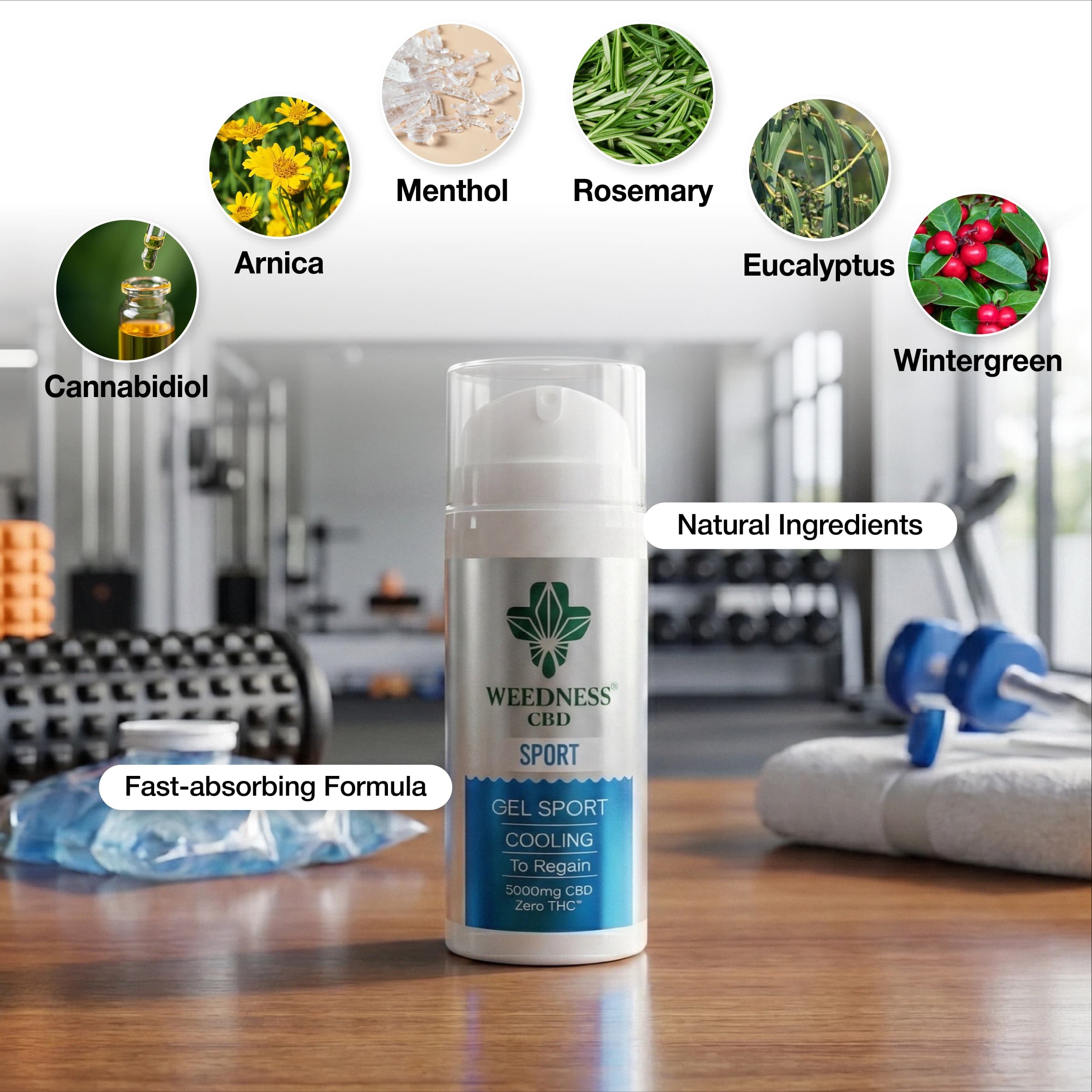 Sport Muscle & Joint Gel (Efect Răcoritor) 3000mg CBD | 0% THC