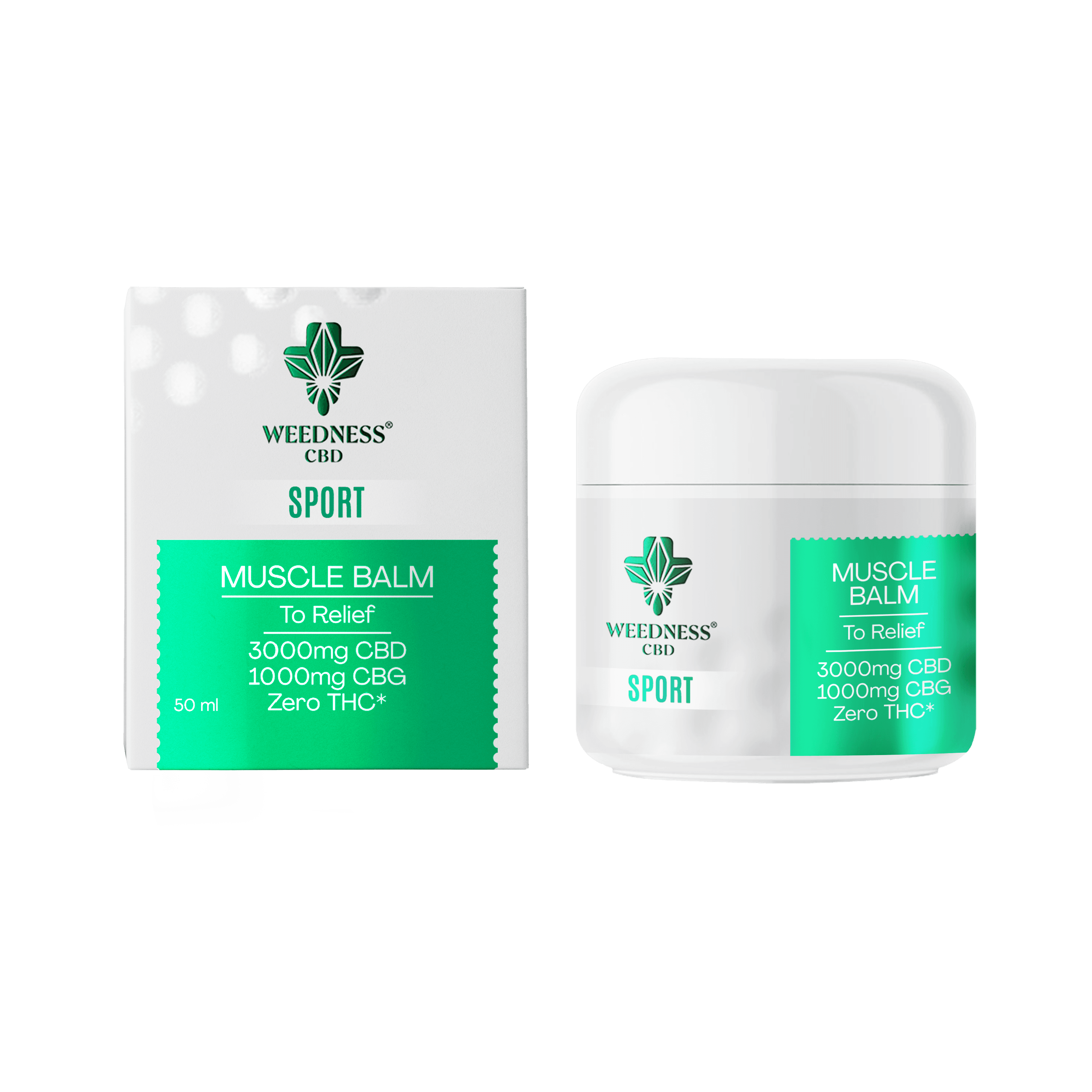Balsam de Relaxare Musculară Sport 3000 mg CBD și 1000 mg CBG