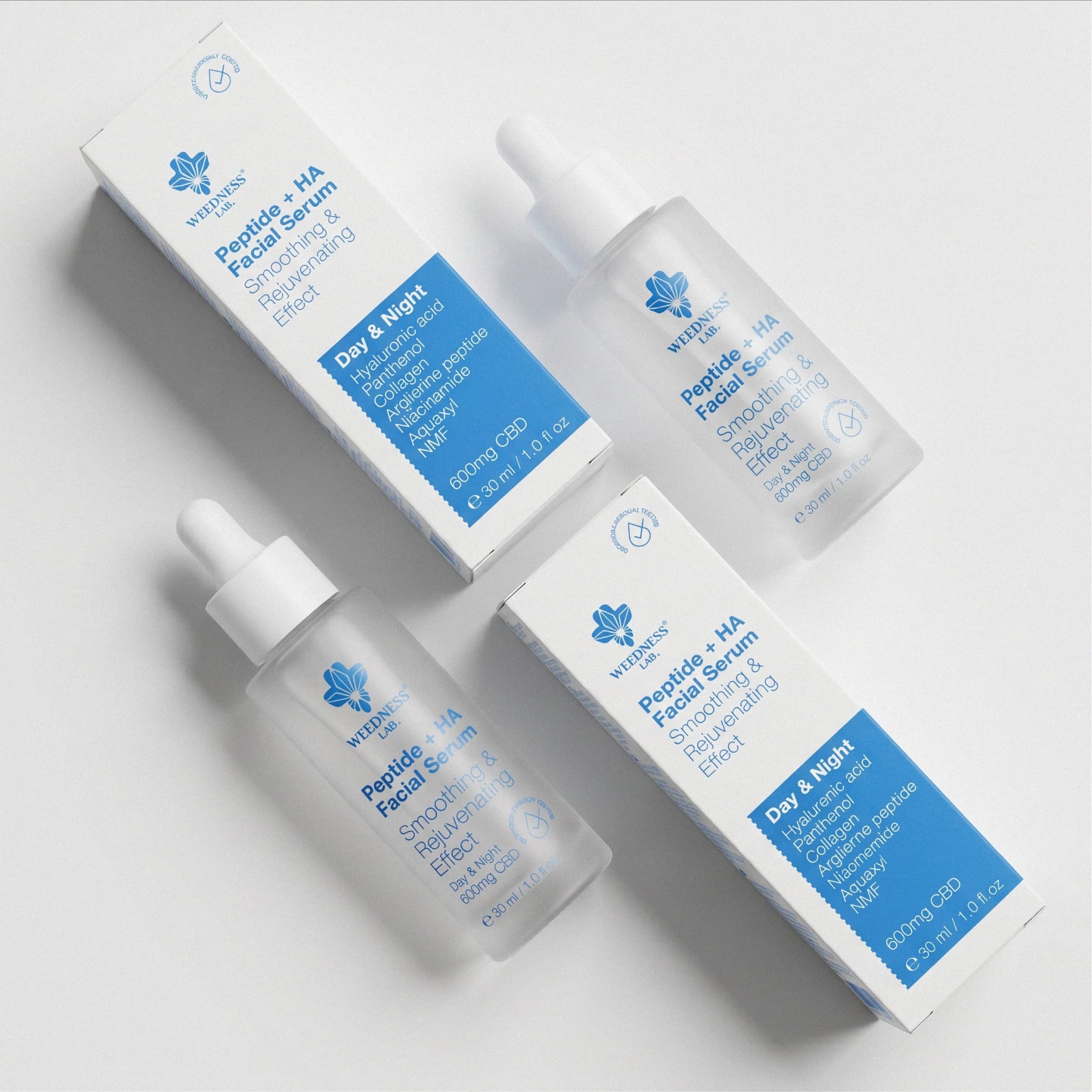 CBD Ser facial cu peptide și acid hialuronic