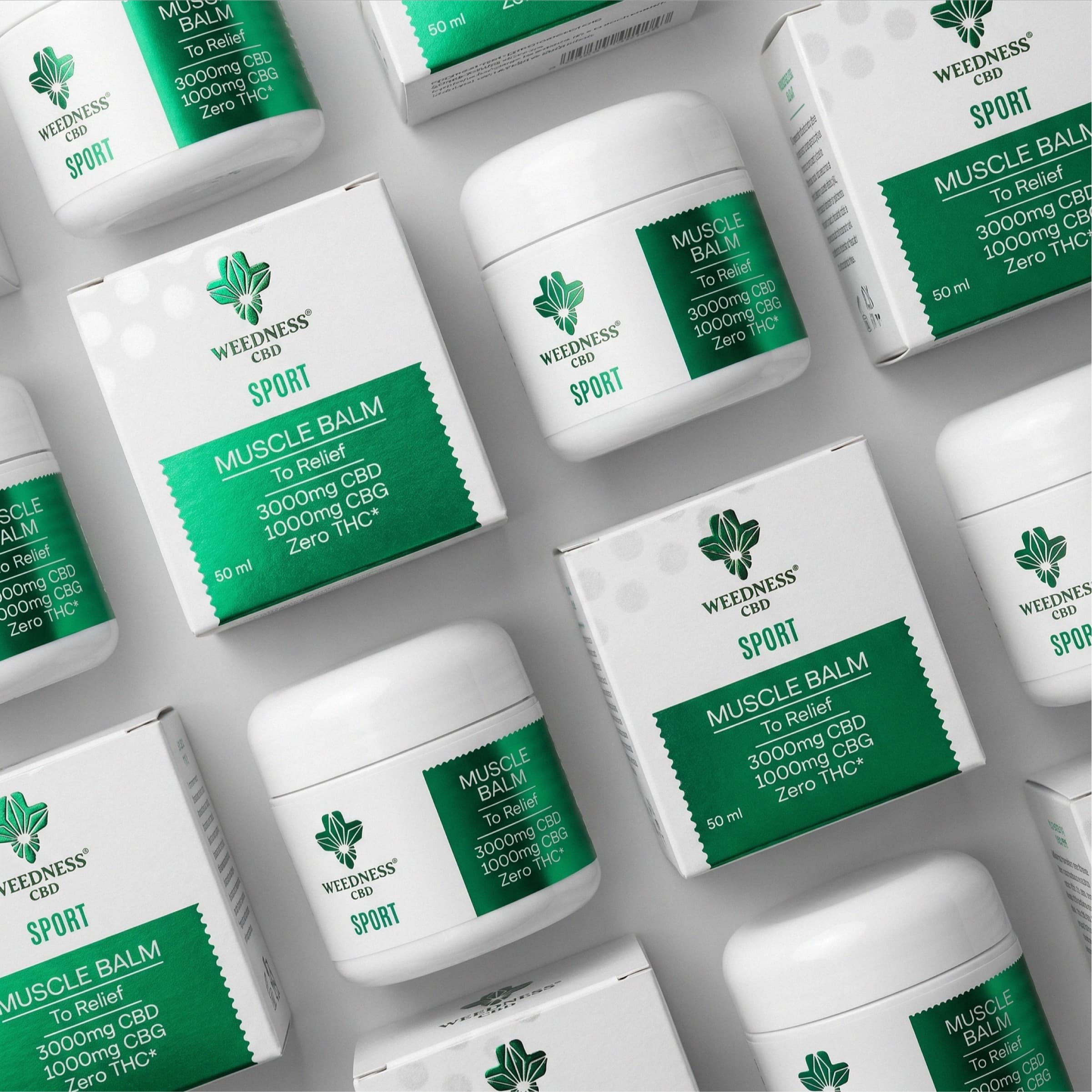 Balsam de Relaxare Musculară Sport 3000 mg CBD și 1000 mg CBG