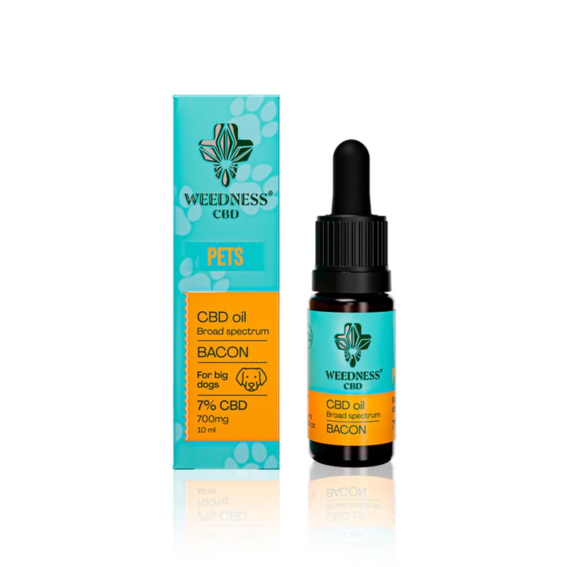 Ulei CBD 7% pentru câini mari | Bacon 10ml