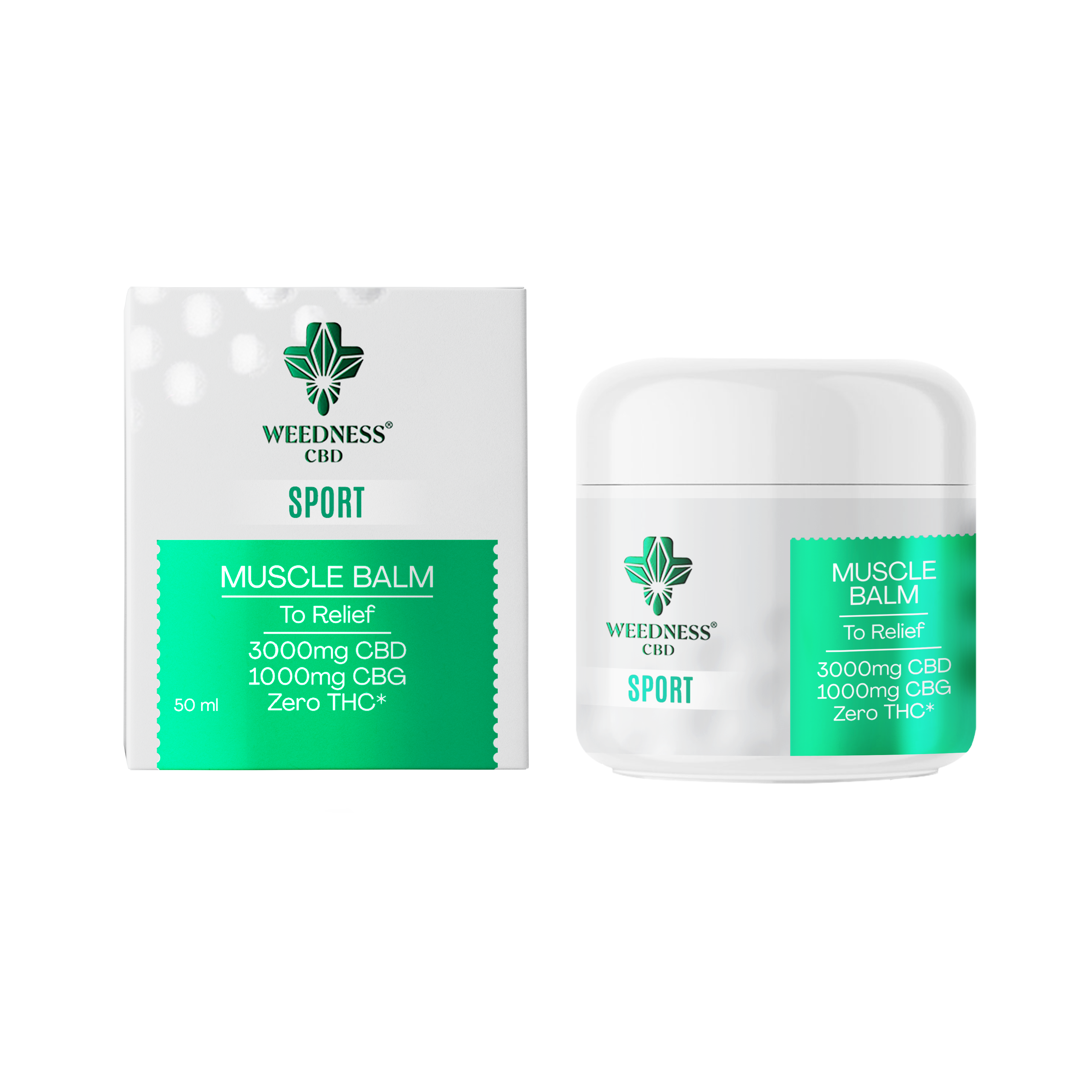 Balsam de Relaxare Musculară Sport 3000 mg CBD și 1000 mg CBG